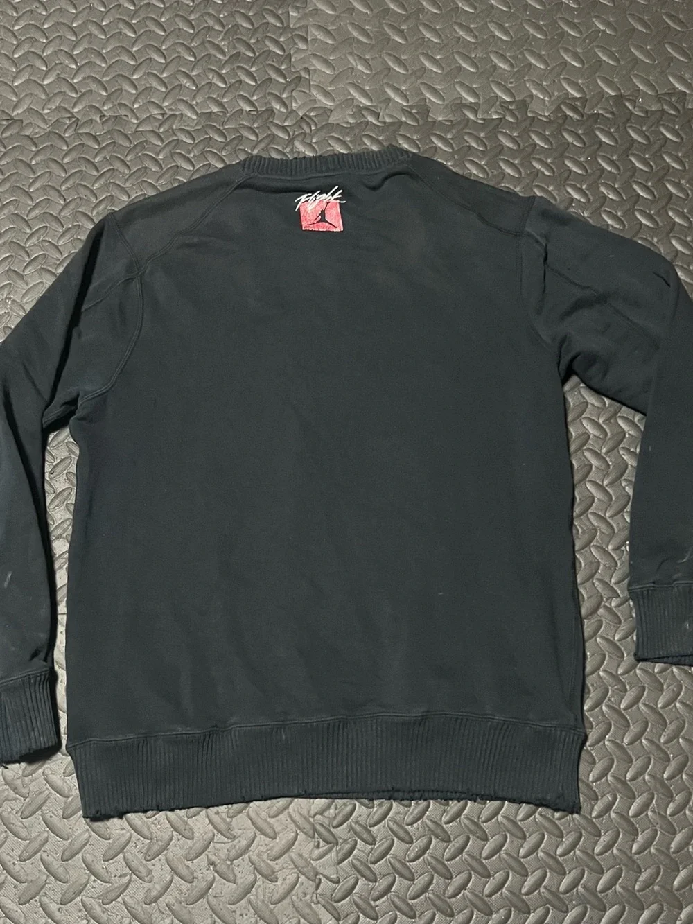 Jordan Men's Black Crewneck Sweatshirt with Red Graphic